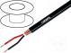 Wire  loudspeaker cable  2x1mm2  stranded  OFC  black  -15÷70°C