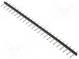 Pin strips  5mm  ways  24  straight  pin header  male  on PCBs  THT