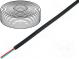 Wire  telecommunication cable  stranded  2x28AWG  black  100m
