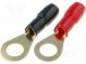 Terminal  ring  M8  4mm2  gold-plated  insulated  red and black