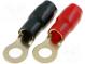Terminal  ring  M8  35mm2  gold-plated  insulated  red and black