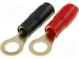 Terminal  ring  M8  22mm2  gold-plated  insulated  red and black