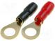 Terminal  ring  M8  10mm2  gold-plated  insulated  red and black