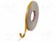 Tape  fixing  W  12mm  L  25m  Thk  1.1mm  double-sided  acrylic  80°C