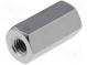 Screwed spacer sleeve  10mm  Int.thread  M2,5  hexagonal  brass