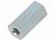 Screwed spacer sleeve  10mm  Int.thread  M2,5  hexagonal  steel