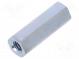 Screwed spacer sleeve  12mm  Int.thread  M2,5  hexagonal  steel