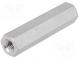 Screwed spacer sleeve  35mm  Int.thread  M2  hexagonal  steel