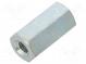 Screwed spacer sleeve  12mm  Int.thread  M3  hexagonal  steel