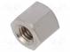 Screwed spacer sleeve  5mm  Int.thread  M3  hexagonal  brass