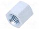 Screwed spacer sleeve  5mm  Int.thread  M3  hexagonal  steel  zinc