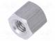 Screwed spacer sleeve  5mm  Int.thread  M3  hexagonal  aluminium