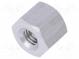 Screwed spacer sleeve  5mm  Int.thread  M3  hexagonal  aluminium