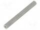 Screwed spacer sleeve  60mm  Int.thread  M3  hexagonal  aluminium