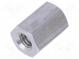 Screwed spacer sleeve  10mm  Int.thread  M4  hexagonal  aluminium