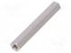 Screwed spacer sleeve  50mm  Int.thread  M4  hexagonal  brass