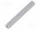 Screwed spacer sleeve  55mm  Int.thread  M4  hexagonal  aluminium
