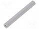 Screwed spacer sleeve  60mm  Int.thread  M4  hexagonal  aluminium
