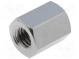 Screwed spacer sleeve  10mm  Int.thread  M5  hexagonal  brass