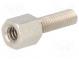 Screwed spacer sleeve  5mm  Int.thread  UNC4-40  Ext.thread  M3