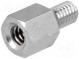 Screwed spacer sleeve  5mm  Int.thread  UNC4-40  Ext.thread  M3