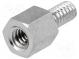 Screwed spacer sleeve  5mm  Int.thread  UNC4-40  brass  nickel