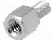 Screwed spacer sleeve  5mm  Int.thread  UNC4-40  Ext.thread  M3