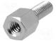 Screwed spacer sleeve  5mm  Int.thread  UNC4-40  Ext.thread  M3