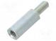 Screwed spacer sleeve  10mm  Int.thread  M2,5  Ext.thread  M2,5