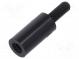 Screwed spacer sleeve  cylindrical  polyamide  M3  M3  12mm  black