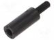 Screwed spacer sleeve  cylindrical  polyamide  M3  M3  14mm  black