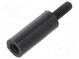 Screwed spacer sleeve  cylindrical  polyamide  M3  M3  15mm  black