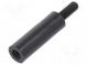 Screwed spacer sleeve  cylindrical  polyamide  M3  M3  18mm  black