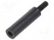 Screwed spacer sleeve  cylindrical  polyamide  M3  M3  20mm  black