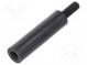 Screwed spacer sleeve  cylindrical  polyamide  M3  M3  22mm  black
