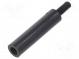 Screwed spacer sleeve  cylindrical  polyamide  M3  M3  24mm  black