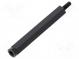 Screwed spacer sleeve  hexagonal  polyamide  M3  M3  L  50mm  black