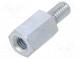 Screwed spacer sleeve  10mm  Int.thread  M4  Ext.thread  M4  steel