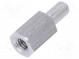Screwed spacer sleeve  10mm  Int.thread  M4  Ext.thread  M4