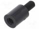 Screwed spacer sleeve  cylindrical  polyamide  M4  M4  10mm  black
