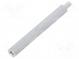 Screwed spacer sleeve  60mm  Int.thread  M4  Ext.thread  M4