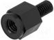 Screwed spacer sleeve  hexagonal  polyamide  M4  M4  L  8mm  black