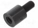 Screwed spacer sleeve  cylindrical  polyamide  M4  M4  8mm  black