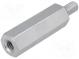 Screwed spacer sleeve  60mm  Int.thread  M6  Ext.thread  M6  steel