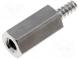 Screwed spacer sleeve  10mm  Int.thread  M2,5  Ext.thread  ST2,2
