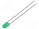 LED  3mm  green  4÷6mcd  120°  Front  convex  Pitch  2.54mm