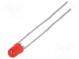 LED  3mm  red  1.6÷13mcd  30°  Front  convex  Pitch  2.54mm