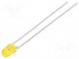 LED  3mm  yellow  10÷20mcd  44°  Front  convex  Pitch  2.54mm