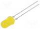 LED  5mm  yellow  1.6÷10mcd  60°  10mA  2.4÷3V  Front  convex