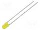 LED  3mm  yellow  0.63÷1.2mcd  50°  Front  convex  Pitch  2.54mm